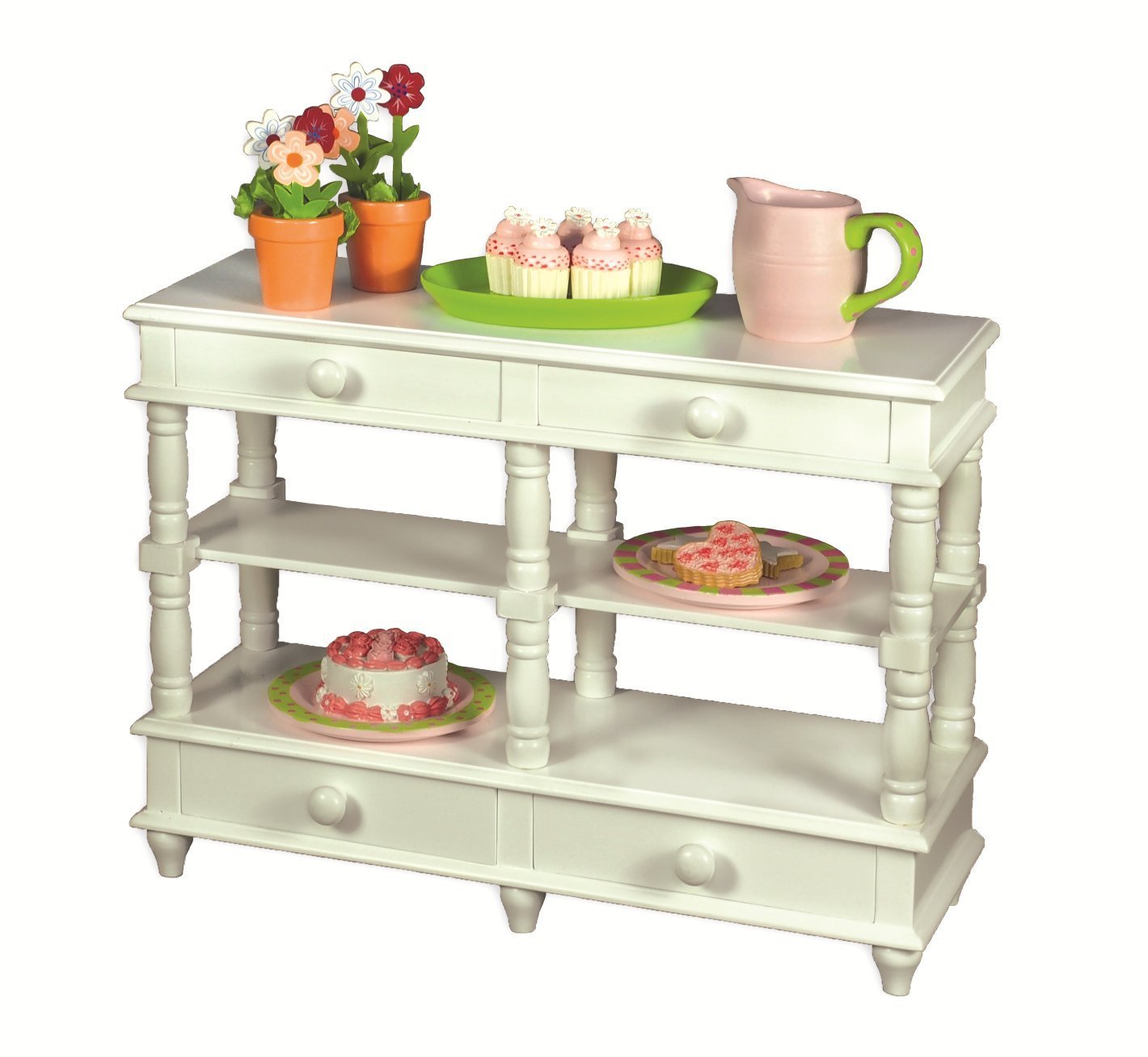 Laurent Doll Kitchen Sideboard Hutch Fits 18 Doll Doll